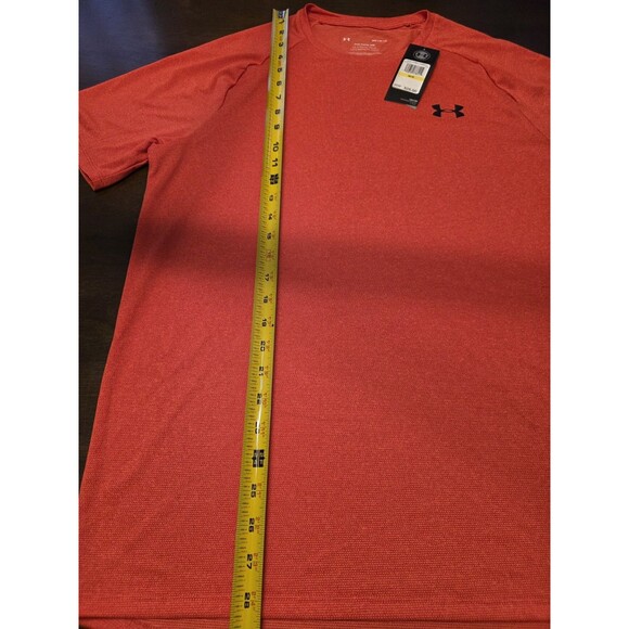 New Under Armour Mens M Heat Gear Shirt Rust Red Medium NWT $25 - Picture 2 of 6